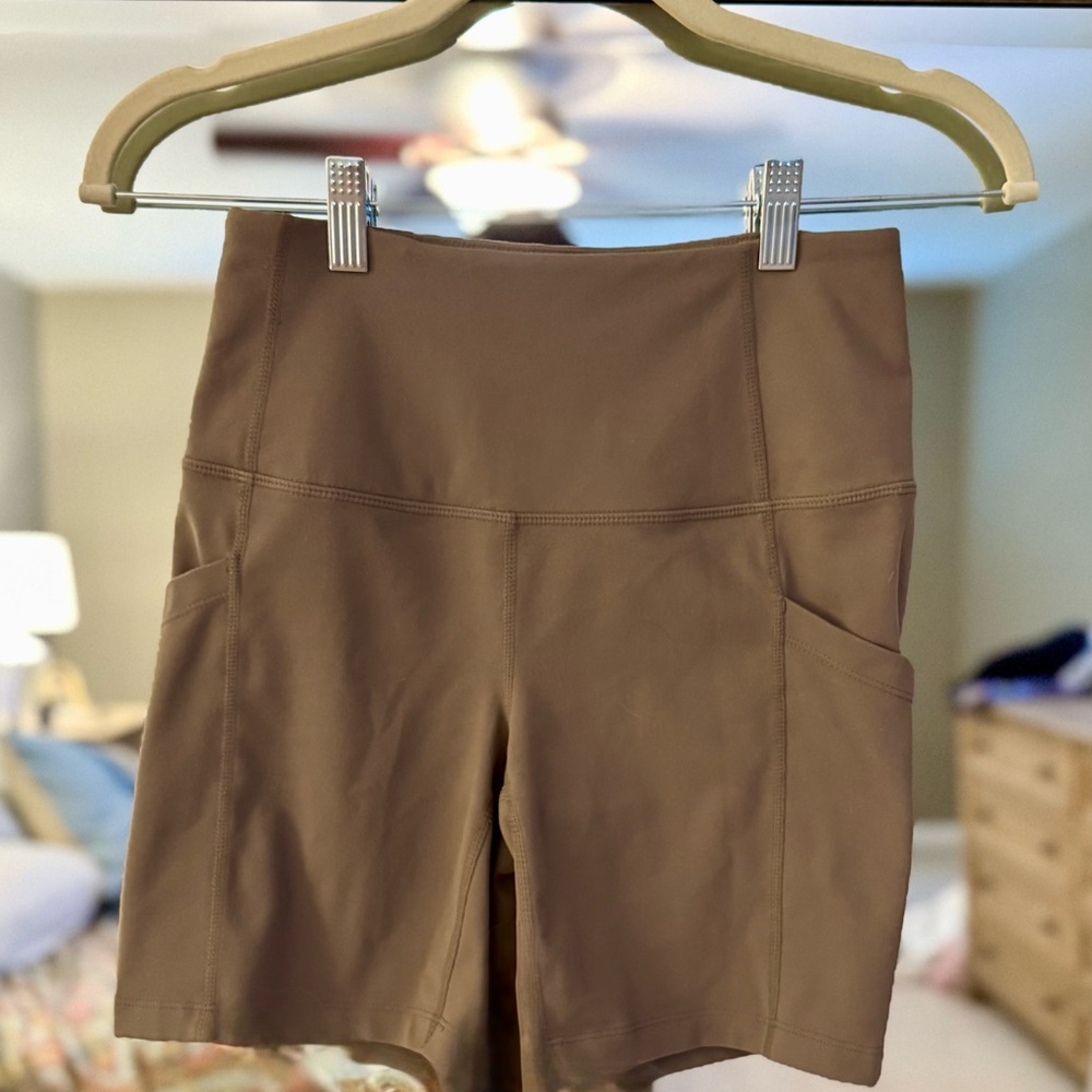Zella Tan Bike Shorts